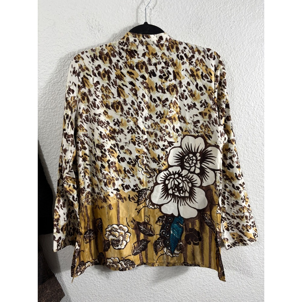 Chicos Womens Tops Lot of 3 Size 1 Animal Print Floral Metallic Textured - Picture 7 of 16